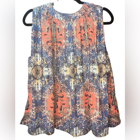 {EUC Free People Darcy Tapestry Tank Top Cropped Size XS} - Picture 4 of 8